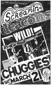 Screamin' Deacons at Chuggie's (now the Corktown), 1987.